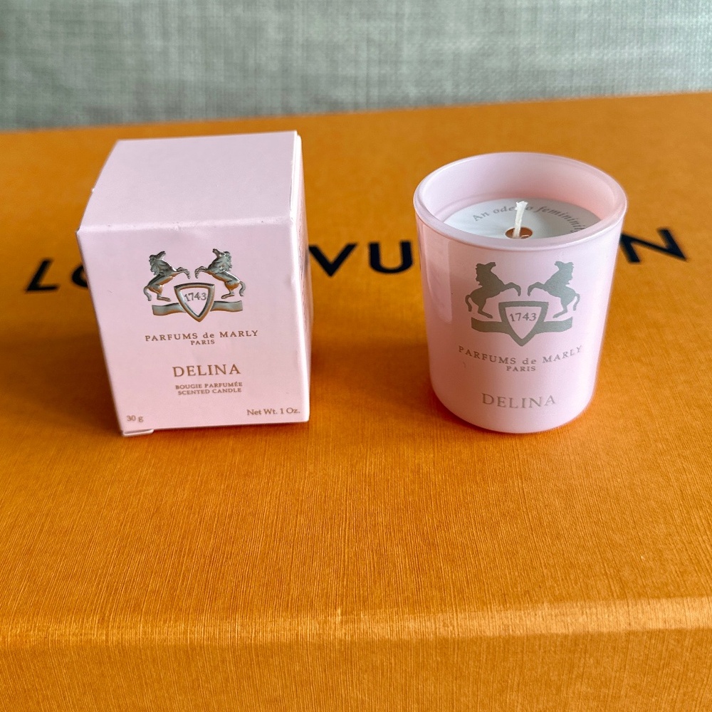 🎀 SET Parfums de Marly Delina Candle PLUS  Mini Pink ( see photo)